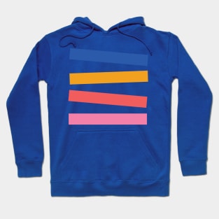 Bright color angled non parallel stripes Hoodie